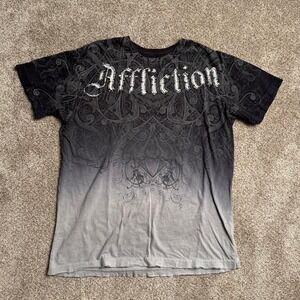 GREY AFFLICTION CATHEDRAL SERIES GRADIENT DYE GRAPHIC TEE